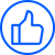 thumbs up icon for no hassle dent repair